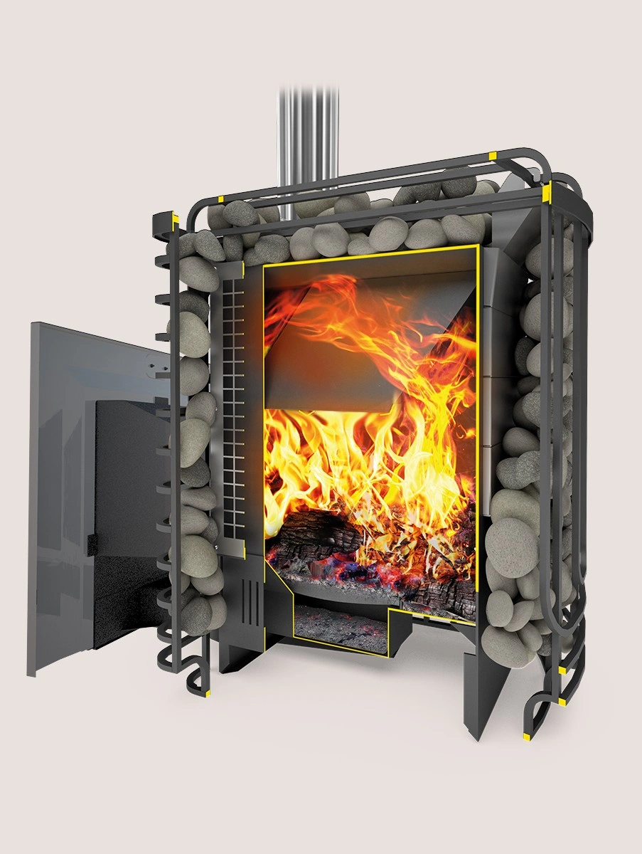 Печь-сетка для бани Сибирский утёс-20 ЛП Профи Панорама - Теплодар